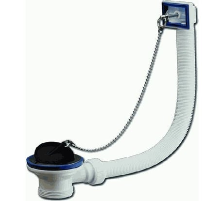 Выпуск VIRPLAST 1.1/2 Элит с нерж.чашкой и переливом 70мм 108600