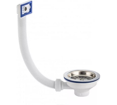 Выпуск VIRPLAST 3.1/2 Элит с плоской нержавеющей чашкой 114 мм и с переливом 108351