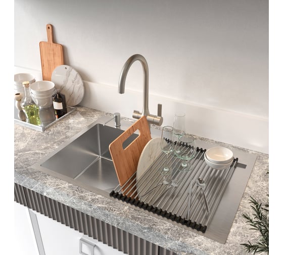 Ролл-мат IDDIS Kitchen Line нержавеющая сталь, сатин, 349x430 ROL35SRi59