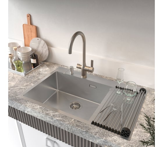 Ролл-мат IDDIS Kitchen Line нержавеющая сталь, сатин, 349x430 ROL35SRi59