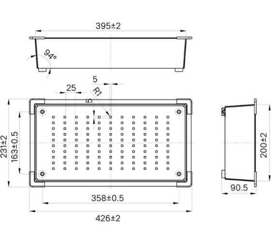 Коландер IDDIS Kitchen Line нержавеющая сталь, сатин 426x231 KOL23S0i59