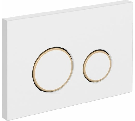 Кнопка Cersanit TWINS для LINK PRO/VECTOR/LINK/HI-TEC пластик, белый матовый, с рамкой 63535