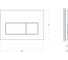 Кнопка Cersanit PRESTO для LINK PRO/VECTOR/LINK/HI-TEC пластик, черный матовый 63528 3