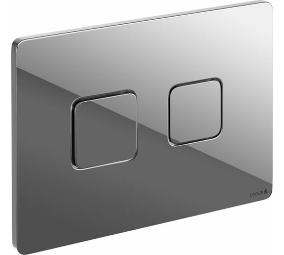 Кнопка Cersanit ACCENTO SQUARE для AQUA 50 пневматическая, пластик, хром глянцевый 63531