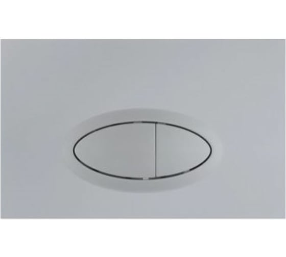 Кнопка смыва Logan OVAL двойная Chrome Matte 00297678