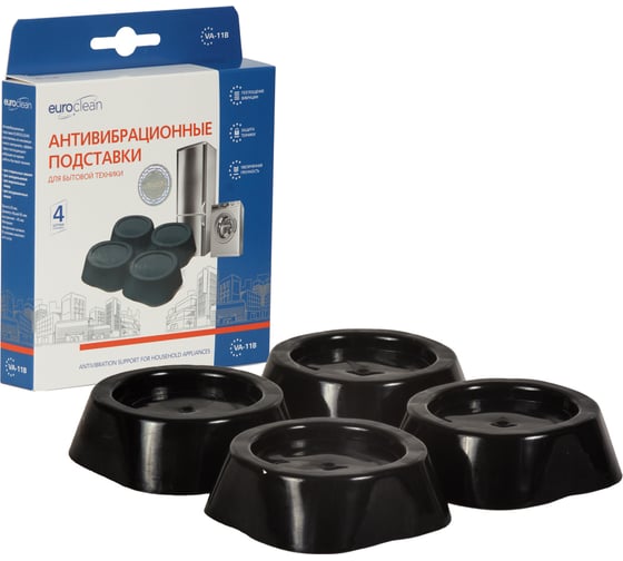 Антивибрационные подставки EURO Clean EUROCLEAN черные VA-11B 1