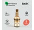 Кран-букса керамическая IDDIS 90°, 20 зубцов, M18x1,5, M21, h=53 мм 998CR532SM 2