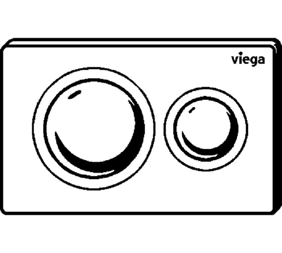 Клавиша смыва VIEGA Prevista Visign for Style 20 для унитаза 220x8x130 цвет-матовый хром 773786