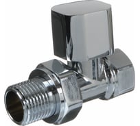 Кран для радиатора Terma прямой 1/2" с ручной регулировкой (квадратная ручка) хром 26253