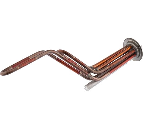 ТЭН для водонагревателя REXANT RF64 2 кВт (700+1300 Вт), фланец 64 мм, клеммы, горизонтальный, анод 70-0345