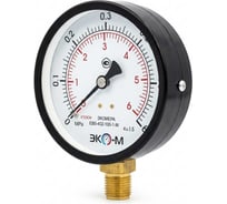 Манометр ЭКО-М Экомера МД02-100 мм 0..0,6МПа М20x1,5 (Эконом) МД02-100-М-0,6МПа-ЭИ