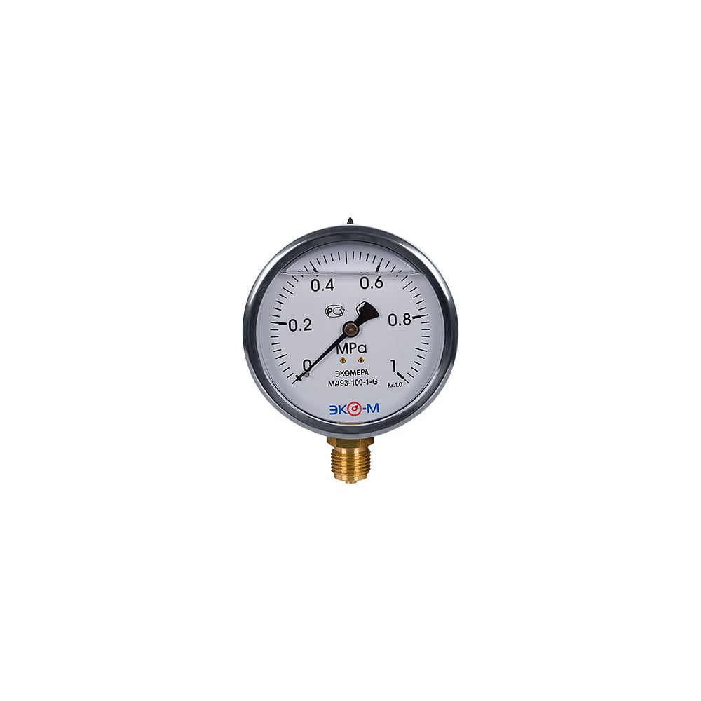 Манометр ЭКО-М Экомера МД93-100 мм 0..1МПа G1/2 (Гидрозаполненный) МД93 ...