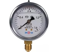 Манометр ЭКО-М Экомера МД93-63 мм 0..1,6 МПа G1\4 (Гидрозаполненный) МД93-63-G-1,6МПа
