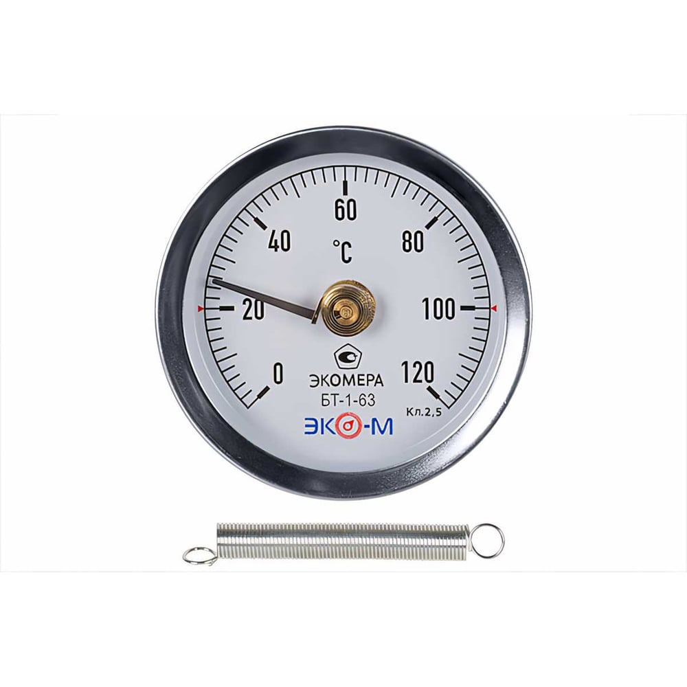 Биметаллический термометр ЭКО-М ЭКОМЕРА БТ-1-63-120С накладной ...
