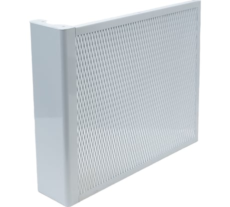 Радиаторный экран ERA серия ДМЭР, просечно-вытяжной, 490x610x140, 5-и секционный, сталь, белый 86-660