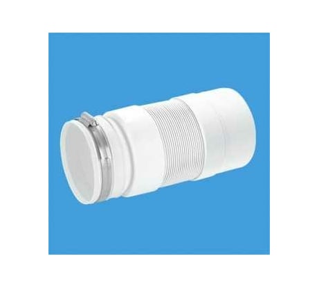 Гофра для унитаза McAlpine вход 97-107 с метал. хомутом, выход гладкий 110 мм MRWC-F23PJ