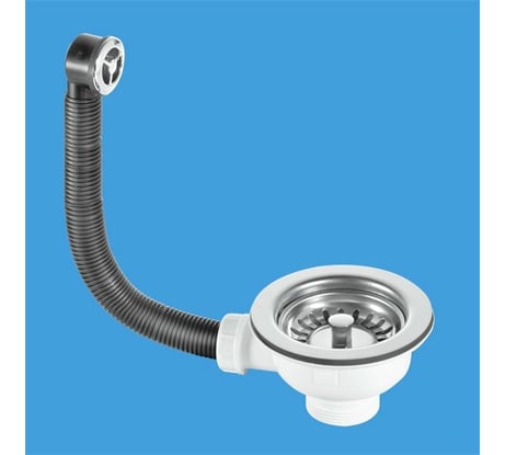 Перелив McAlpine с круглым сливом, ф40-113 и со съемной решеткой OF2-113S