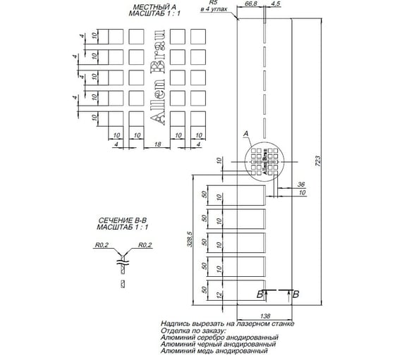Накладка сифона для поддона ALLEN BRAU Infinity 160x90 8.210N8-60 00287598