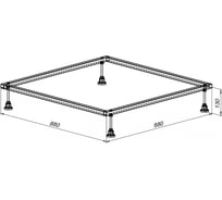 Каркас для литьевого поддона Aquanet 900x900 мм 00267175