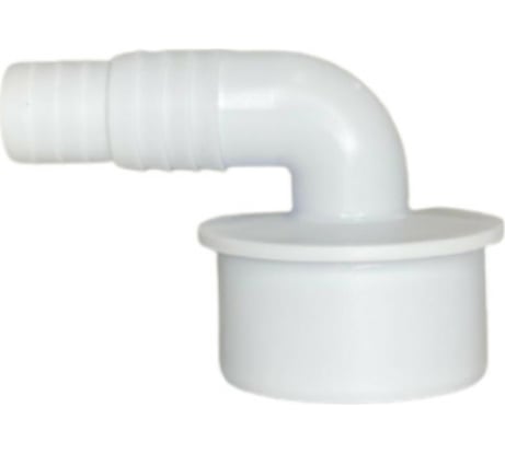 Переходник угловой для подключения сливного шланга Профитт 20x23x50, белый 2226094