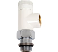 Запорный клапан SR Rubinetterie осевой, серия Tondera 1/2", цвет белый 0671-1500VC0A