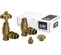 Комплект угловых декоративных вентилей SR Rubinetterie Floral Old Style 1/2", бронза K371-1500Z000