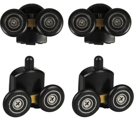 Ролики для душевой кабины двойные, черные, 23 мм MasterProf ТД.030199