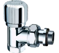 Термостатический вентиль FAR угловой Lady 1/2" ВР, серебро EPDM FL 0118 12P