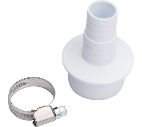 Набор переходник для подключения сливного шланга стиральной машины СУПРИМПЛАСТ D40, с червячным хомутом 16x25 4WG_40_1625_2