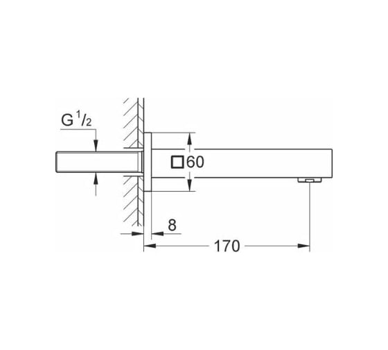 Излив для ванны Grohe Universal Cube 13303AL0