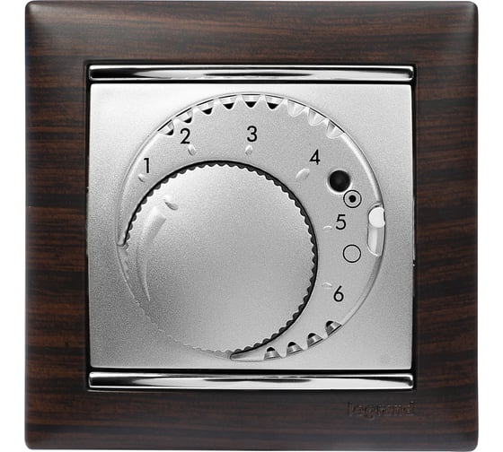 Терморегулятор для тёплого пола Legrand Valena 16А 250В алюминий 770291