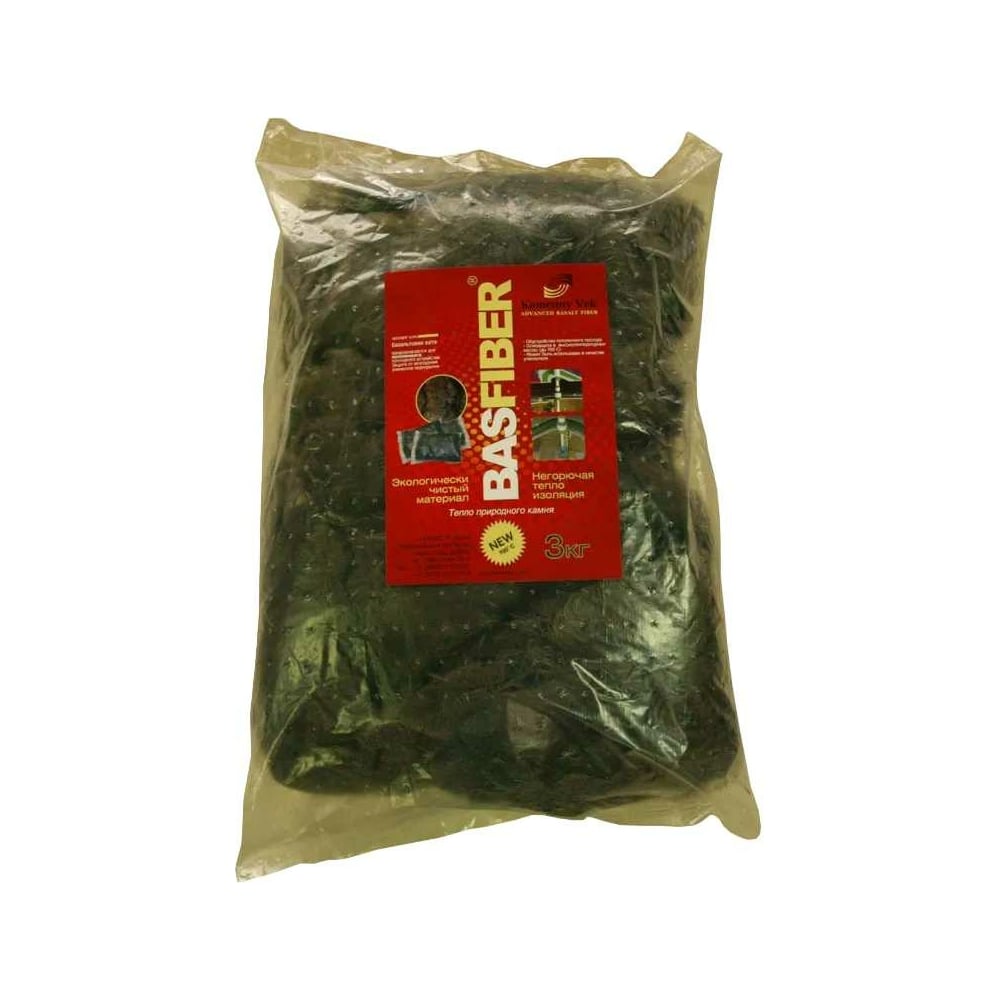 Базальтовая огнеупорная вата BASFIBER 700С, для печей, дымохода бани, 3 ...