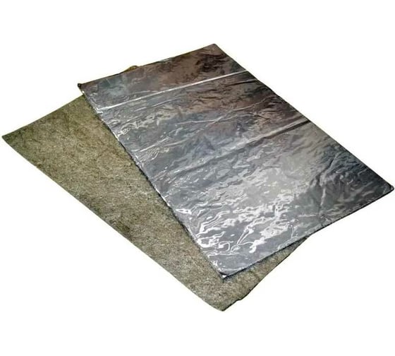 Базальтовый картон с фольгой BASFIBER 1000x600x12 мм, 15 шт., 9 м2, огнеупорный, 700 C БИМ 12 2П-Ф 15