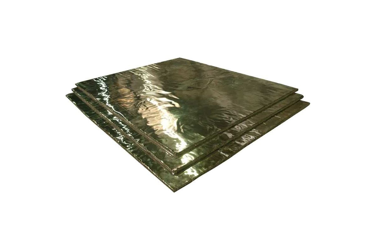 Базальтовый картон с фольгой BASFIBER 1000x600x10 мм, 3 шт., 1.8 м2 ...