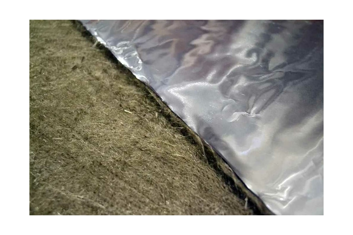 Базальтовый картон с фольгой BASFIBER 1000x600x10 мм, 3 шт., 1.8 м2 ...