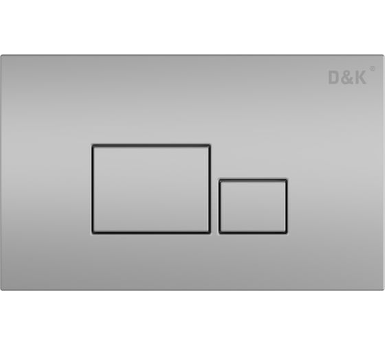 Клавиша смыва D&K Quadro универсальная, матовый хром DB1519002