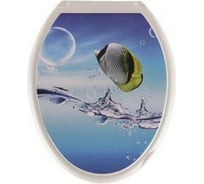 Сиденье для унитаза Росспласт "Универсал Декор" Тропическая рыба 526286