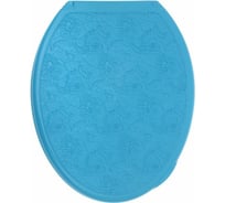 Сиденье для унитаза Росспласт "Универсал Декор" Ажур голубое 529575