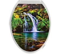 Сиденье для унитаза Росспласт "Универсал Декор" Водопад 509475