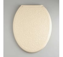Сиденье для унитаза Росспласт "Универсал Декор" Ажур слоновая кость 529577