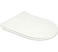 Сиденье для унитаза PRIMANOVA SLIM ELEGANCE D-образное, дюропласт, с системой плавного закрывания и быстрого съема DR-10002