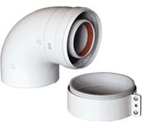 Отвод (90°; d 60/100 мм) с муфтой для коаксиальных труб Baxi KHG 714101410