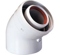 Отвод (45°; d 60/100 мм) для коаксиальных труб Baxi KHG 714101610