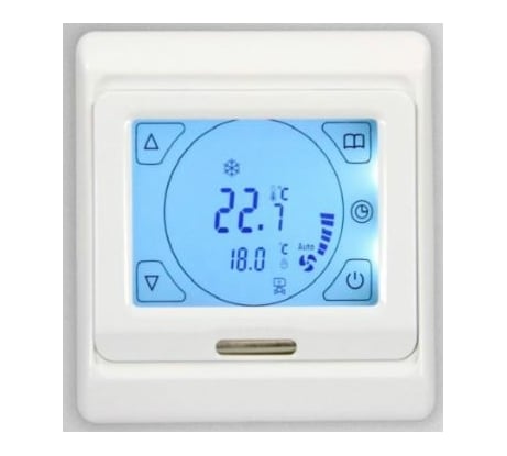 Терморегулятор для тёплого пола ТеплоСофт сенсорный E91.716 белый 91716