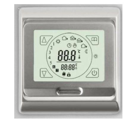 Терморегулятор для тёплого пола ТеплоСофт сенсорный E91.716 серебряный 91716/серебряный