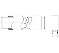 Удлинение изолированное M/F (80/100; 1000 мм) Ariston 705771