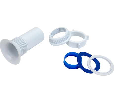 Выпуск ORIO пластиковый D-63мм-40, в сборе с гайкой 40 и конической прокладкой А-7205-3