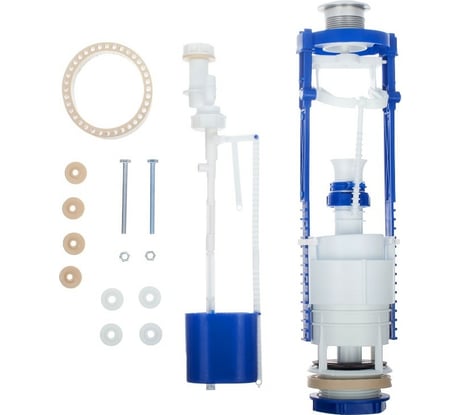 Сантехническая арматура РемоКолор 2-х уровневая, универсальный клапан, нижняя подводка, металлическая кнопка 61-0-027