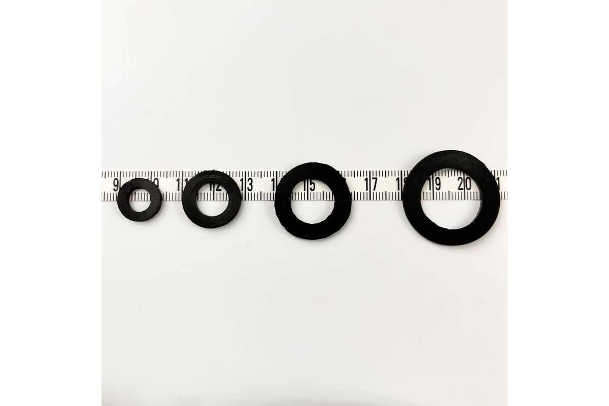 Набор резиновых прокладок Профитт 3/8\"-20 шт, 1/2\"-20 шт, 3/4\"-20 шт, 1 ...