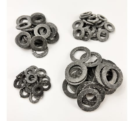 Набор паронитовых прокладок Профитт 3/8"-20 шт, 1/2"-20 шт, 3/4"-20 шт, 1"-20 шт 2227145